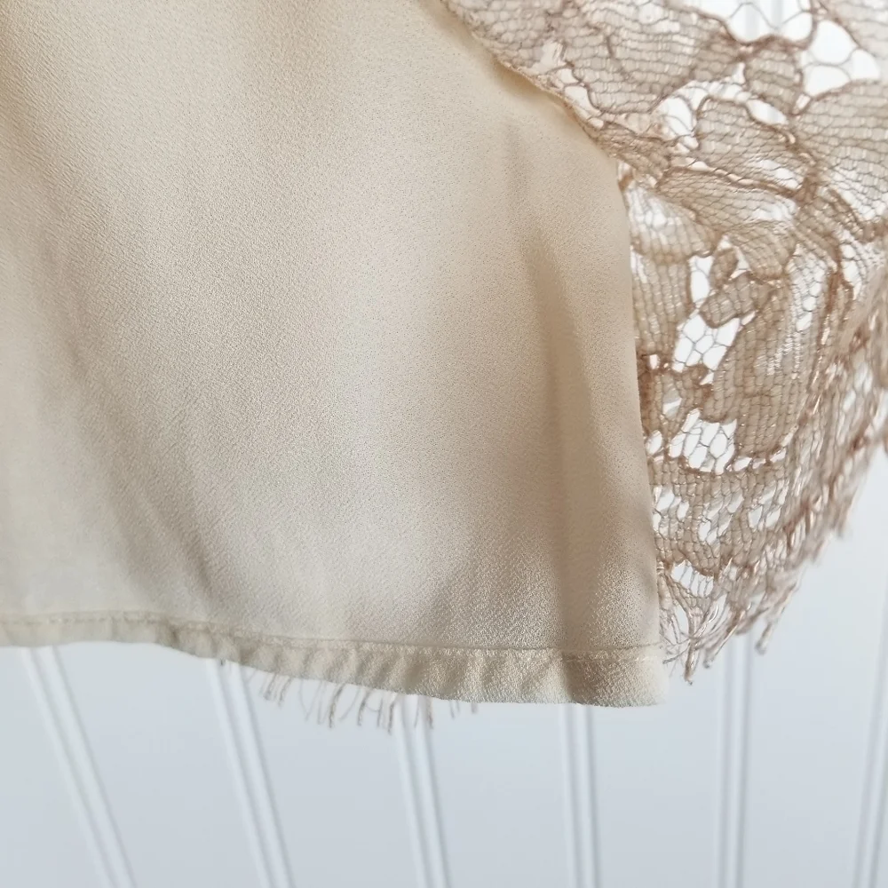 Adelyn Rae NWT Womens Lace Overlay Top Size Large Romantic Cottagecore Prairie - Picture 4 of 10